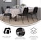 Flash Furniture Black Vinyl Stack Chair with Black Metal Frame, 4PK 4-NG-ZG10006-BK-BK-GG - alternate 3